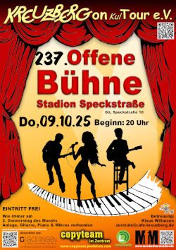 237. Offene Bühne *live* im Stadion an der Speckstraße (Veranstaltung des Kreuzberg on KulTour e.V.)